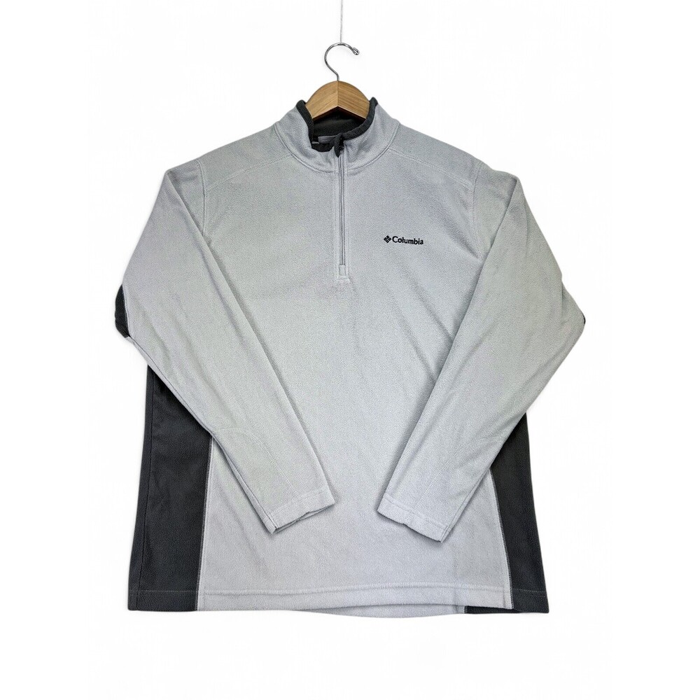 Columbia Women's Quarter-Zip Fleece Pullover Size‎ L Light Gray